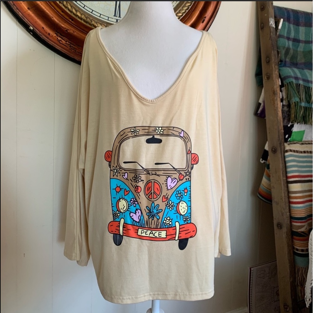 So cute Maroths peace VW bus tee